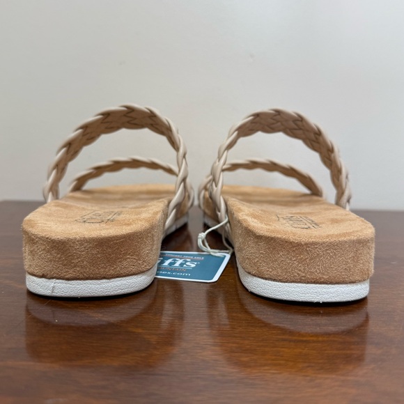 New Cliffs Truly beige khaki braided double strap faux leather sandals size 7 - Picture 9 of 15